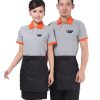 Áo thun đồng phục nhà hàng màu xám