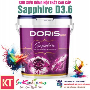 Sơn Doris Sapphire D3.6 siêu bóng nội thất