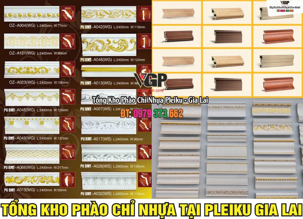 Tổng kho phào chỉ nhựa Pleiku Gia Lai