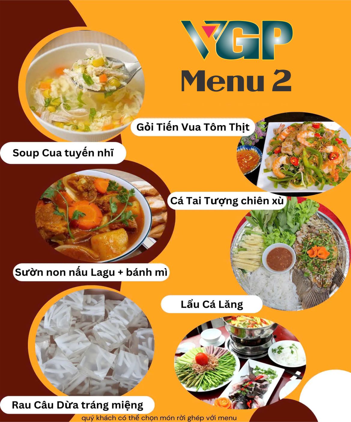 menu 2 đặt tiệc ngon BMT