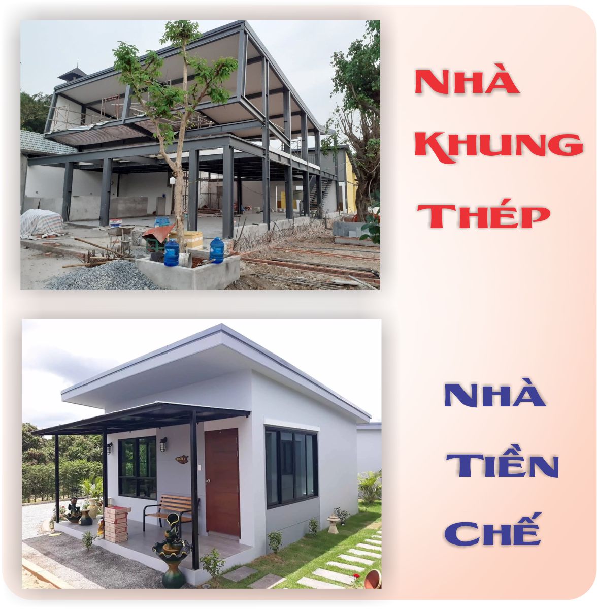 so sánh nhà tiền chế và nhà khung thép