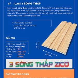 Lam 3 sóng thấp Zico BMT