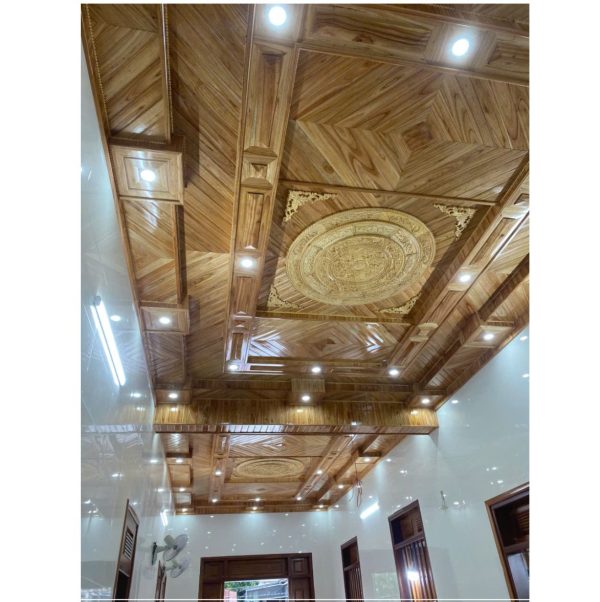 Thi công trần gỗ đẹp bmt