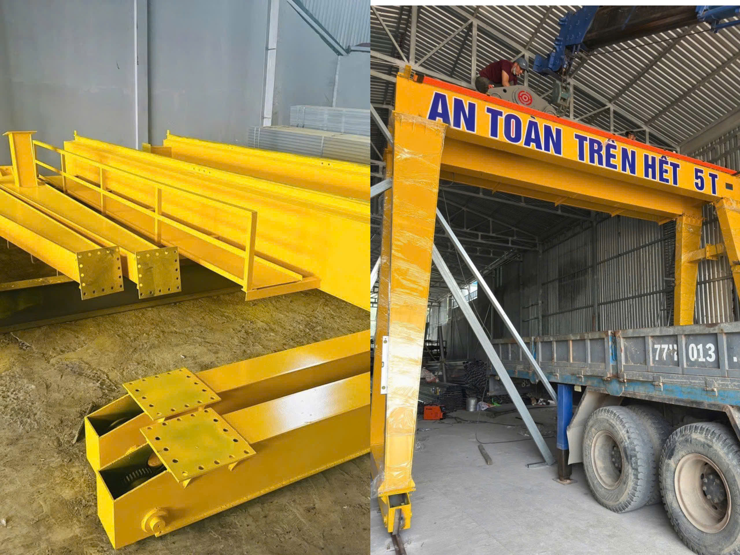 Phục vụ nâng hạ cuộn tôn, vật liệu nặng trong xưởng