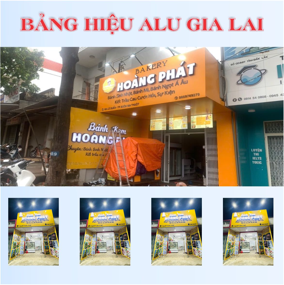 Làm bảng hiệu bằng alu chất lượng tại Pleiku